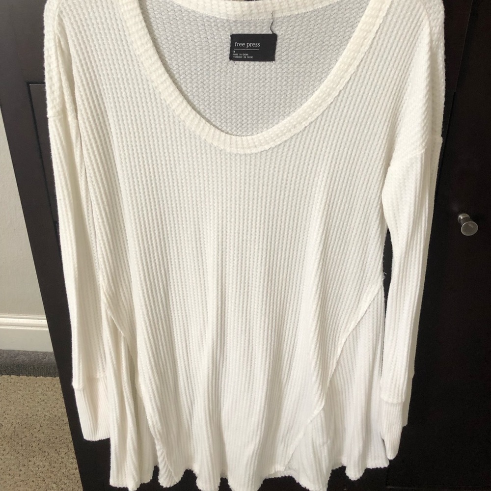 flowy cream long sleeve